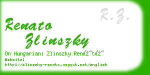 renato zlinszky business card